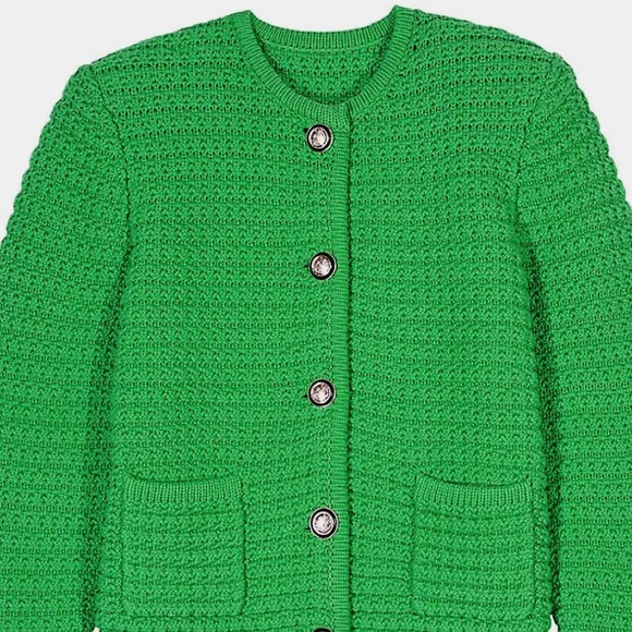 NWT Ba&sh Gaspard Textured-Knit Cardigan - Picture 7 of 8